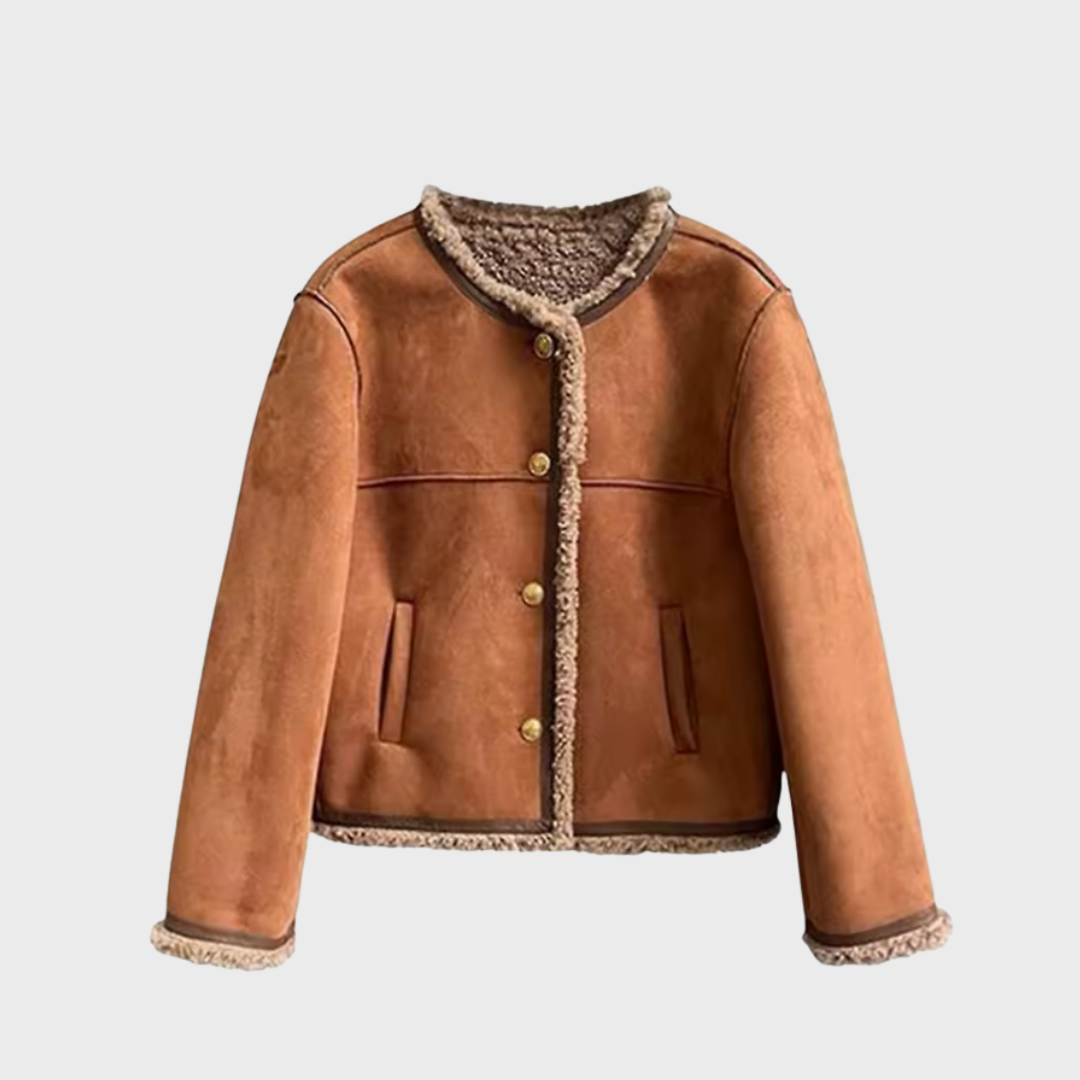 Ellinor™ | Abrigo de piel de cordero premium