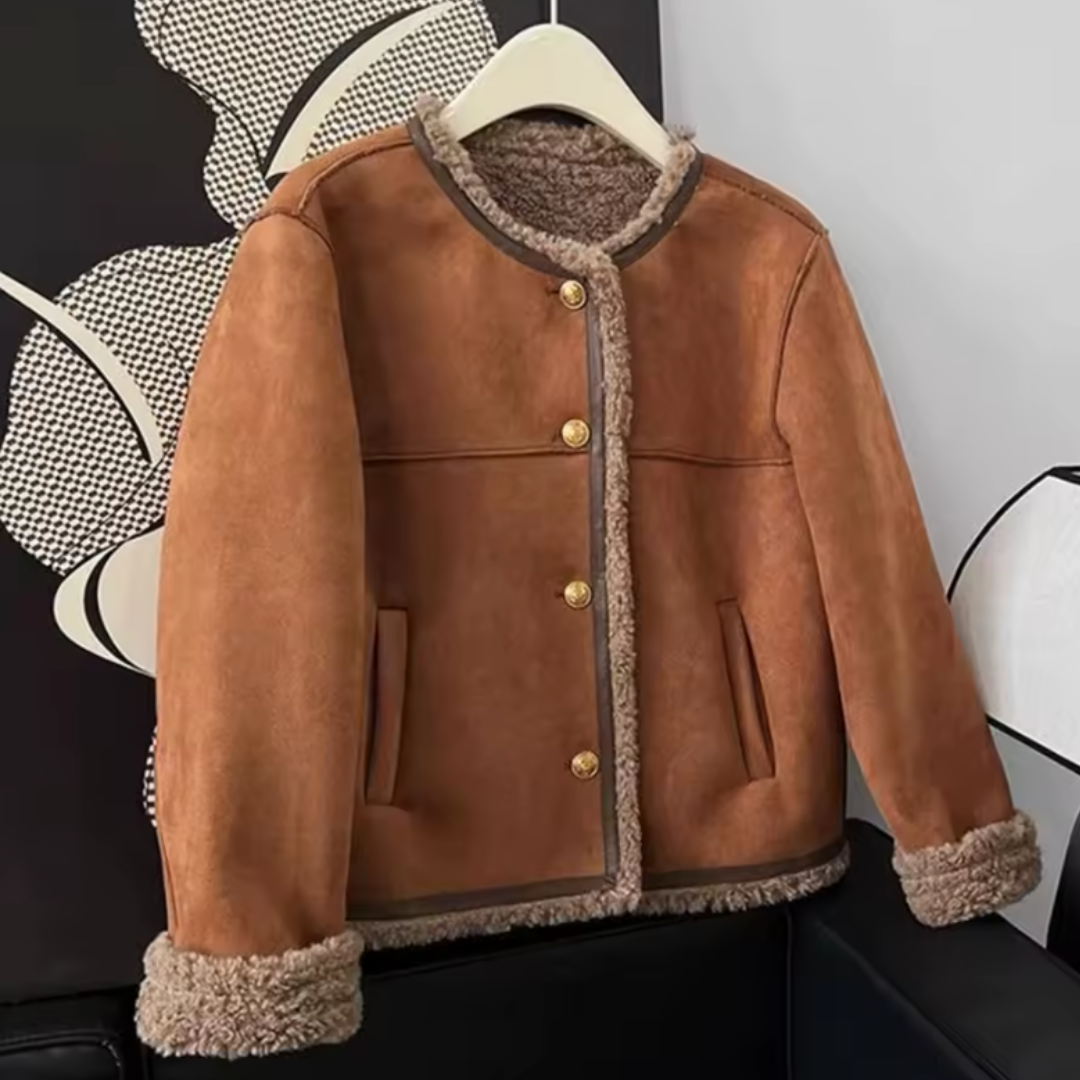 Ellinor™ | Abrigo de piel de cordero premium