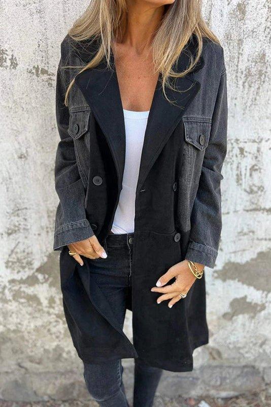 Alberte Bicolor Denim Jacket - Elevate Your Style with a Trendy Twist