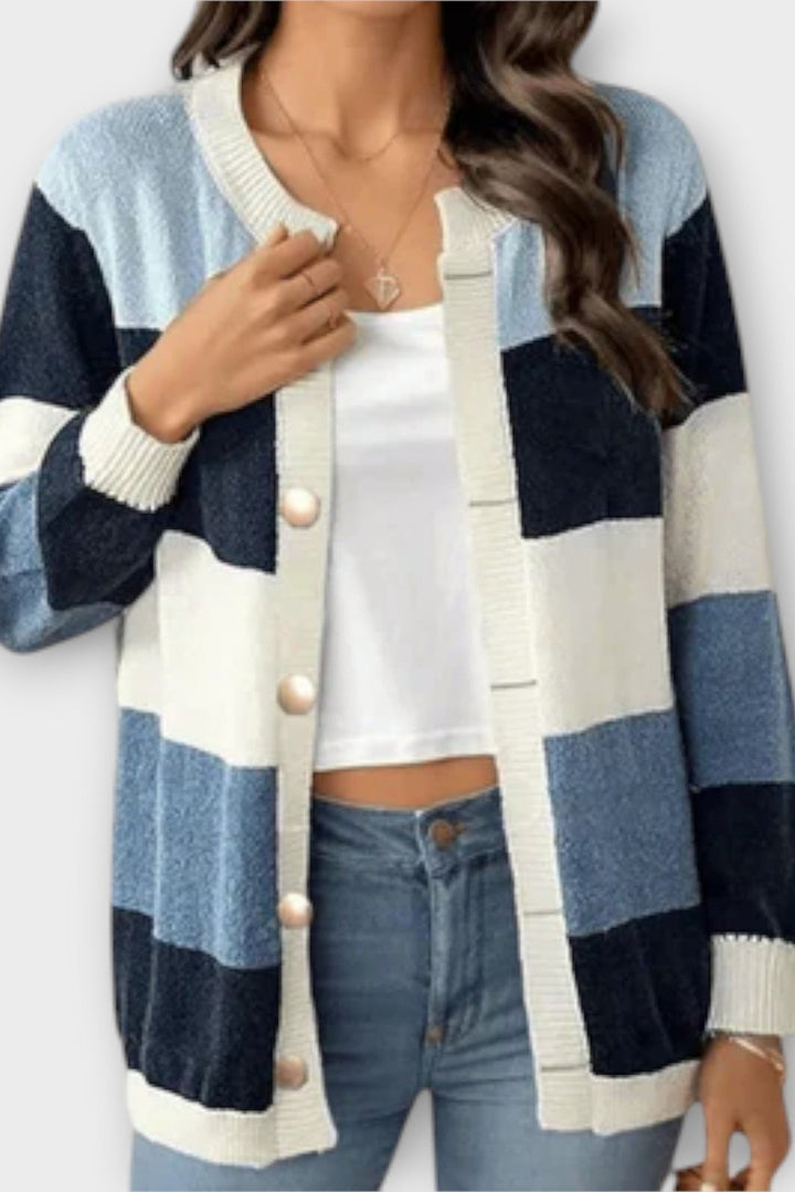 Amalie Striped Cardigan: Cozy Chic for Effortless Style and Comfort
