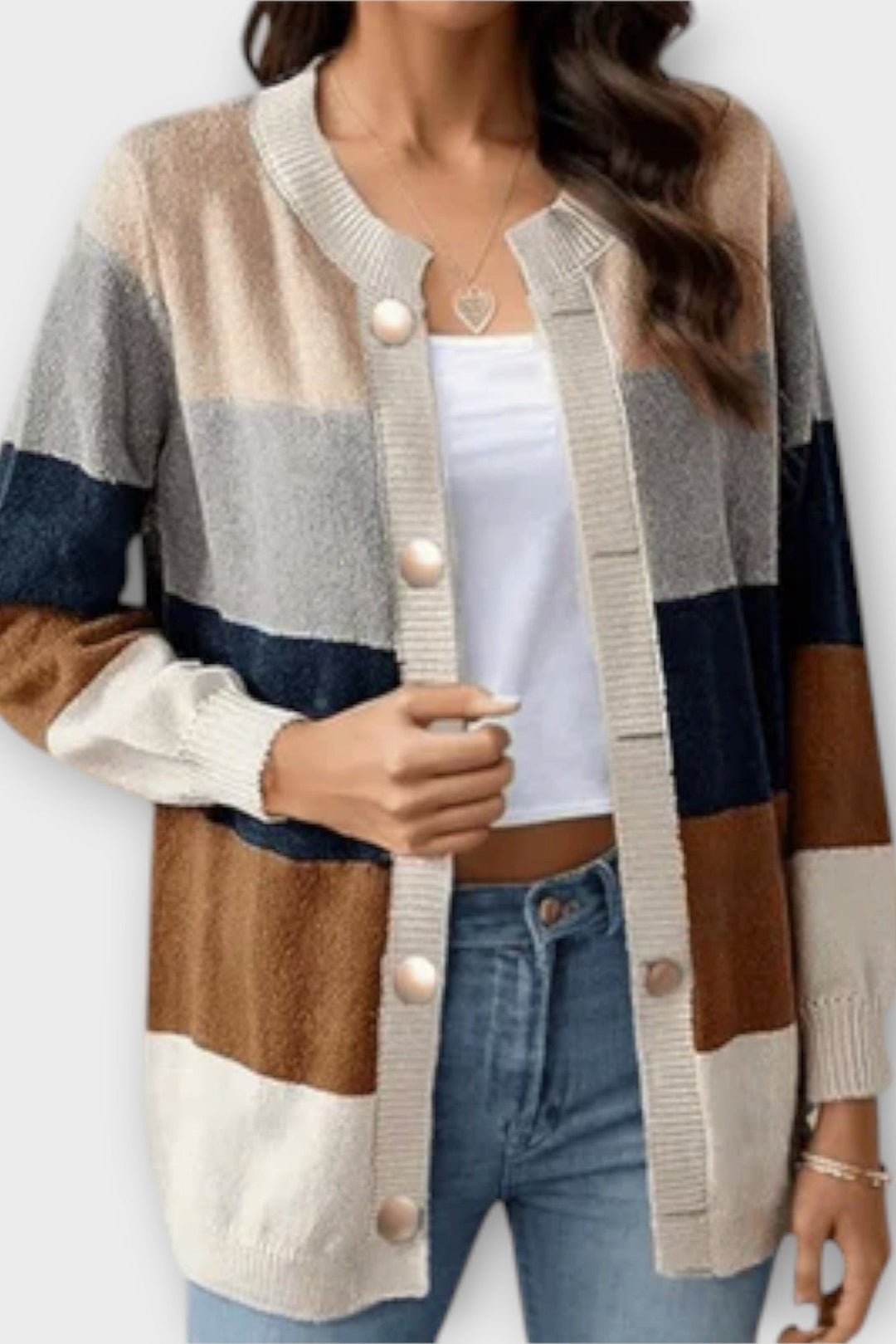 Amalie Striped Cardigan: Cozy Chic for Effortless Style and Comfort