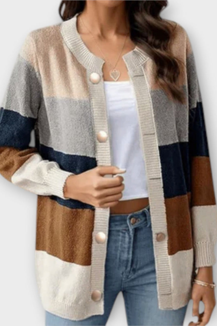 Amalie Striped Cardigan: Cozy Chic for Effortless Style and Comfort