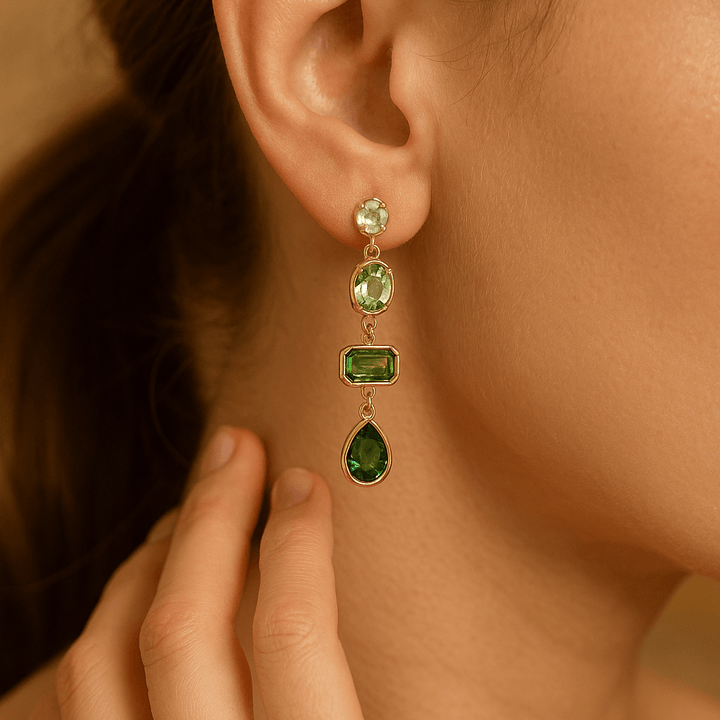 Pendientes Verdes Ditte: Elegancia Natural para Realzar tu Estilo