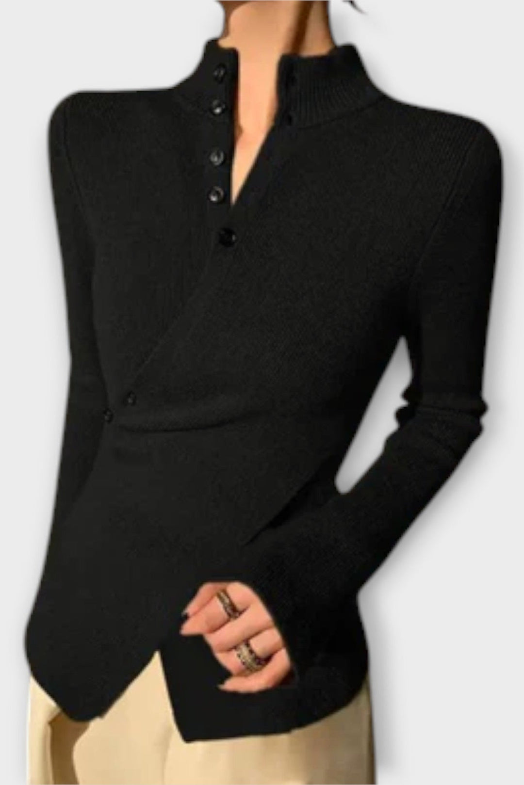 Gry | Suéter Negro de Punto