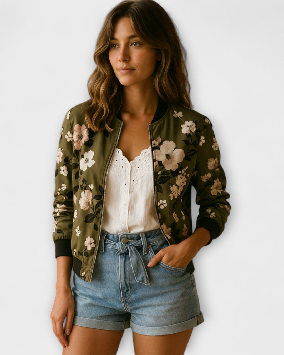 Henriette | Floral Bomber Jacket