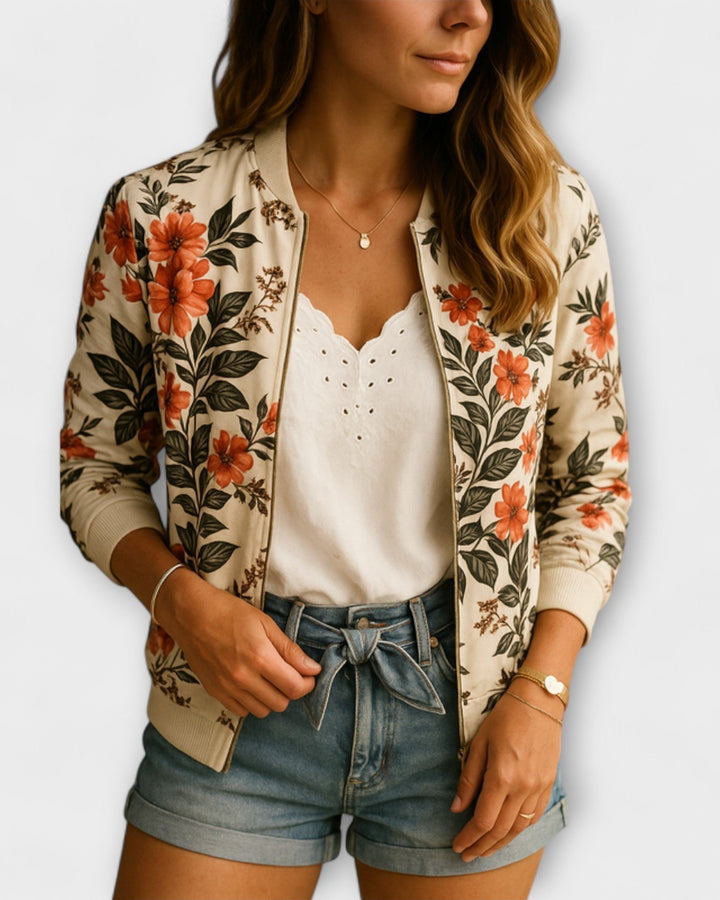 Henriette | Floral Bomber Jacket