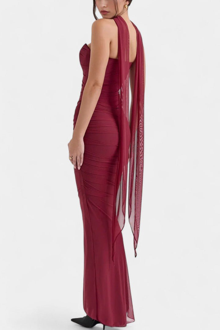 Ida | Vestido con Detalles de Red Decorativa