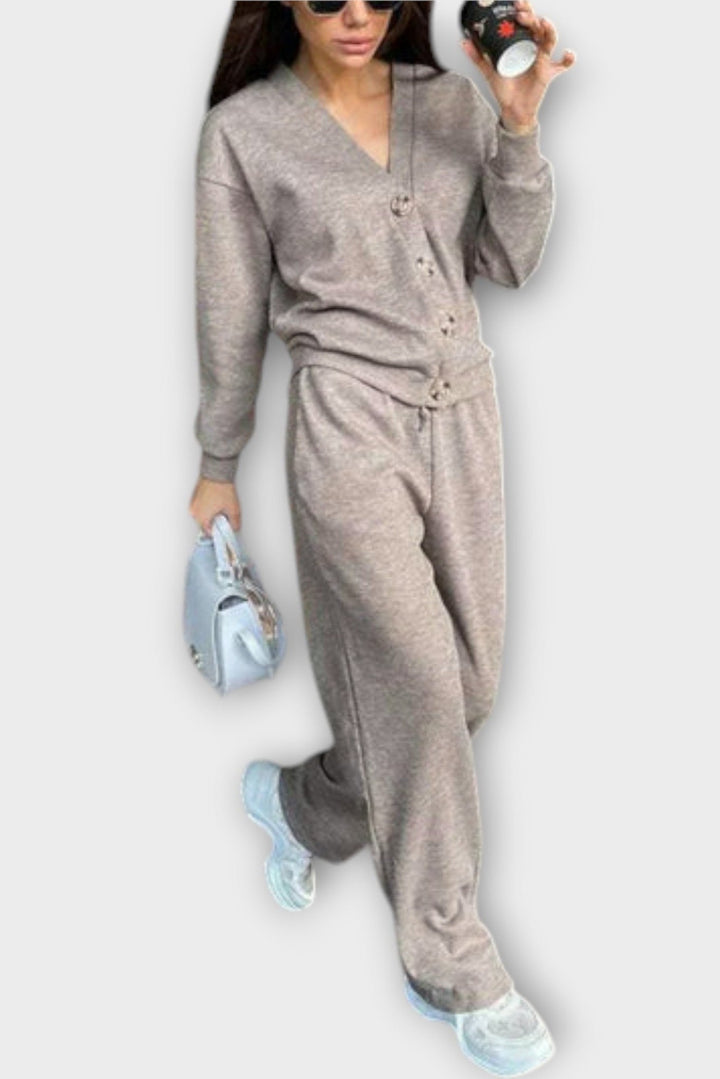 Johanne Long Sleeve Set - Elevate Your Style with Comfort and Elegance