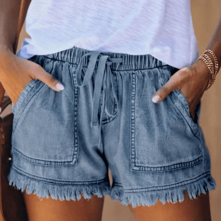 Karen High-Waisted Denim Shorts for Effortless Style and Comfort