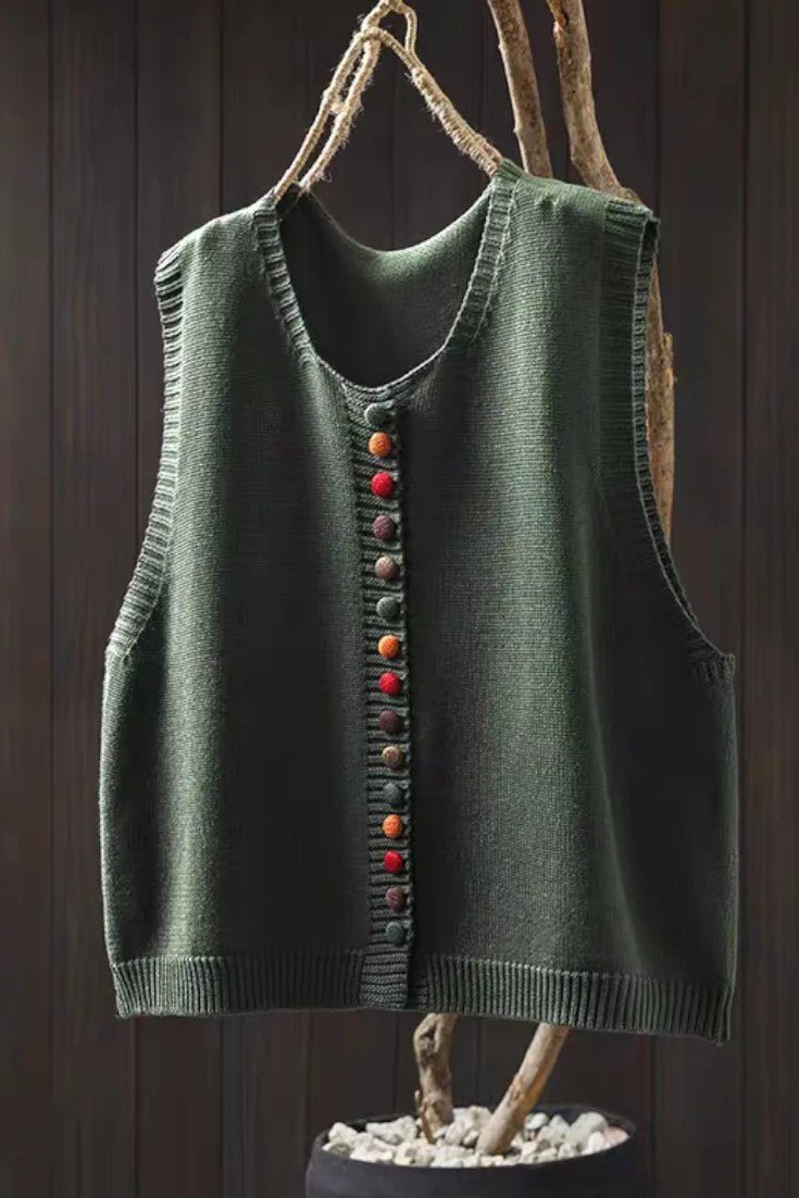 Karmen Cozy Knit Vest - Elevate Your Style with Effortless Comfort