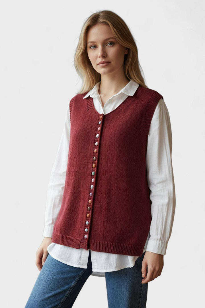 Karmen Cozy Knit Vest - Elevate Your Style with Effortless Comfort