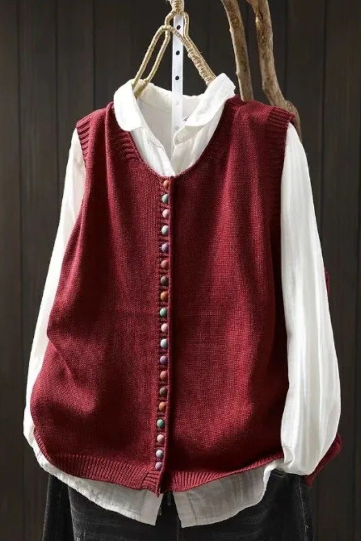 Karmen Cozy Knit Vest - Elevate Your Style with Effortless Comfort