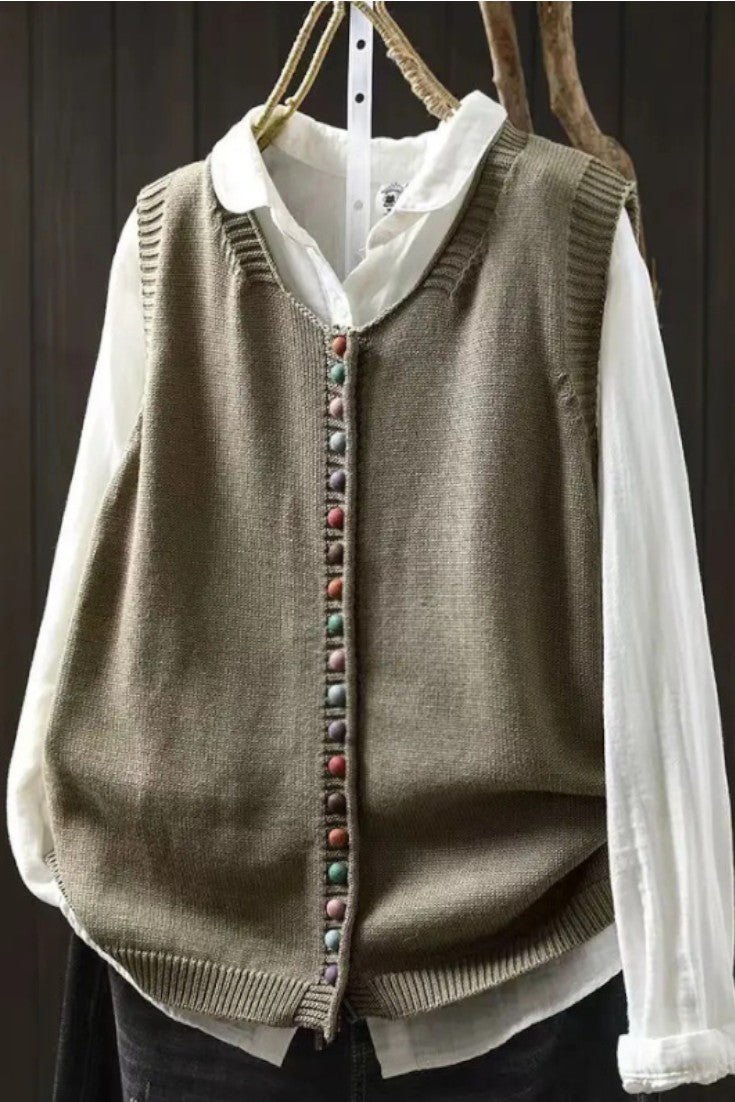 Karmen Cozy Knit Vest - Elevate Your Style with Effortless Comfort