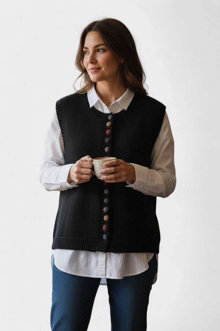 Karmen Cozy Knit Vest - Elevate Your Style with Effortless Comfort