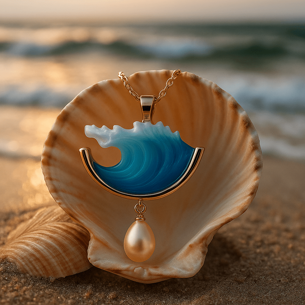 Katrine | Elegante colgante de perla que captura la esencia del océano