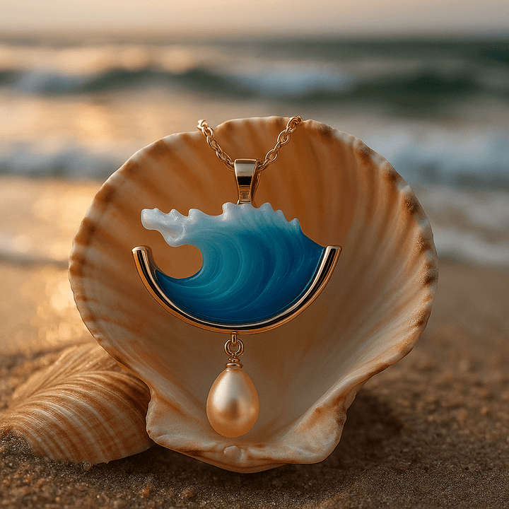 Katrine | Elegante colgante de perla que captura la esencia del océano