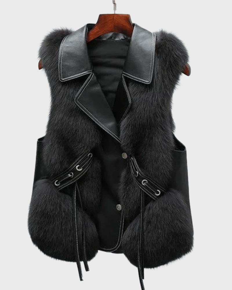 Katrine | Elegante Chaleco de Cuero
