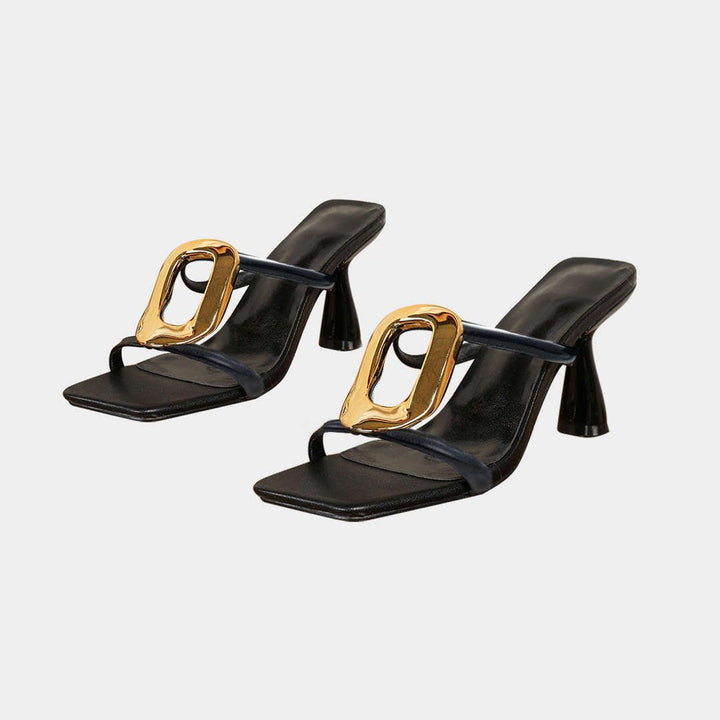 Katrine | Elegantes Tacones Metálicos Altos para un Estilo Sofisticado y Confortable