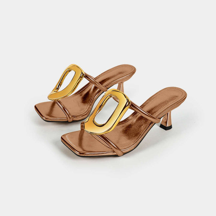 Katrine | Elegantes Tacones Metálicos Altos para un Estilo Sofisticado y Confortable