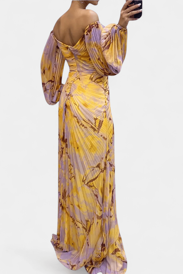 Kirstine | Vestido Maxí con Pliegues