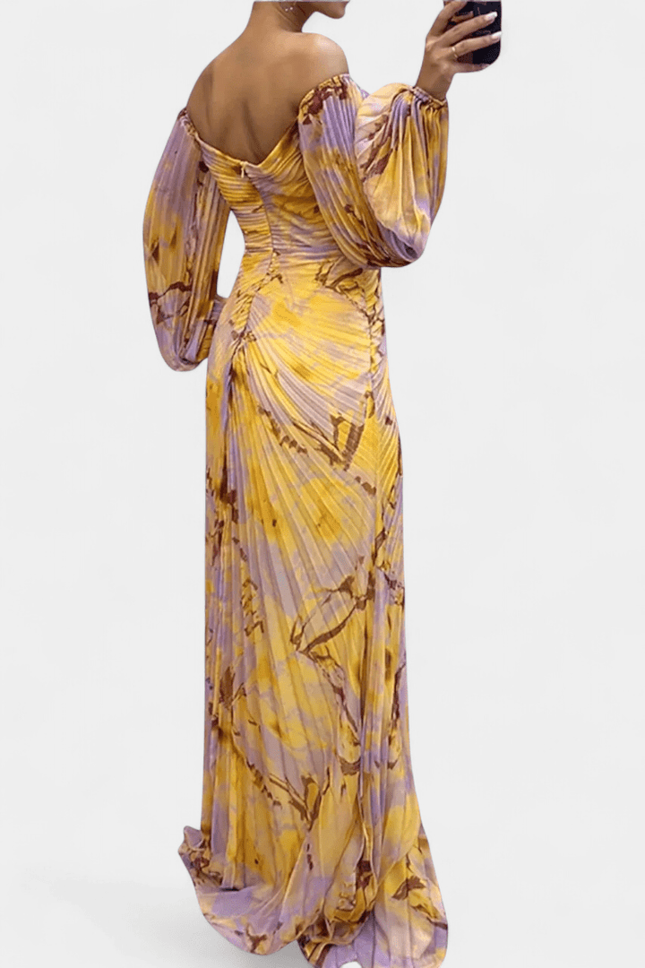 Kirstine | Vestido Maxí con Pliegues