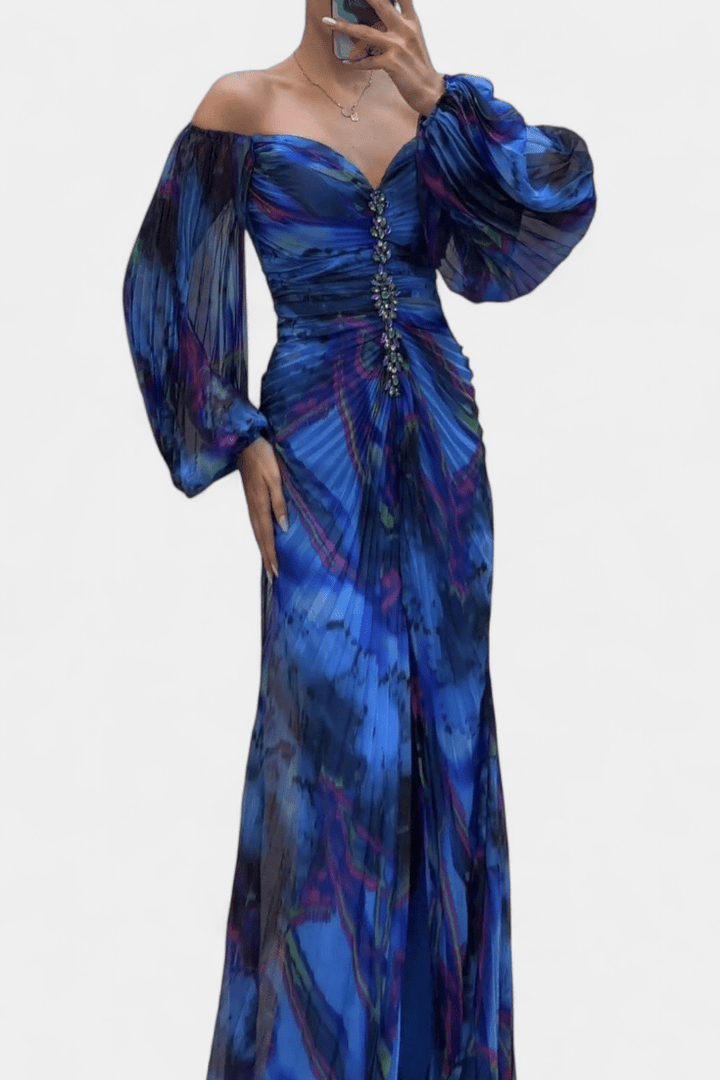 Kirstine | Vestido Maxí con Pliegues