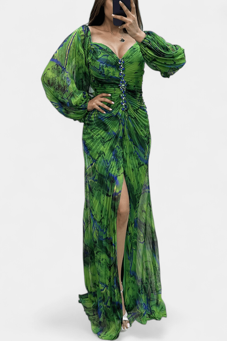 Kirstine | Vestido Maxí con Pliegues