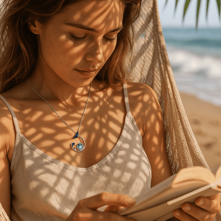 Collar de Olas de Plata Liv: Elegancia y Estilo que Resalta tu Belleza Natural