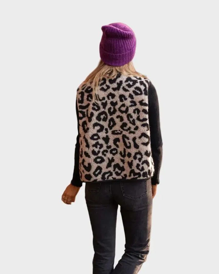 Maja | Chaleco con estampado de leopardo