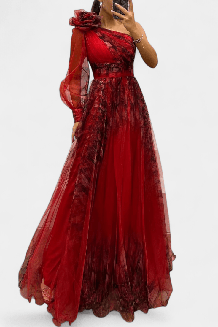 Malou | Vestido Asimétrico de Un Solo Hombro