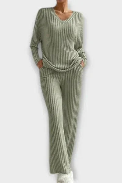 Malou Ribbed Knit Set - Cozy Comfort Meets Effortless Style for Every Occasion