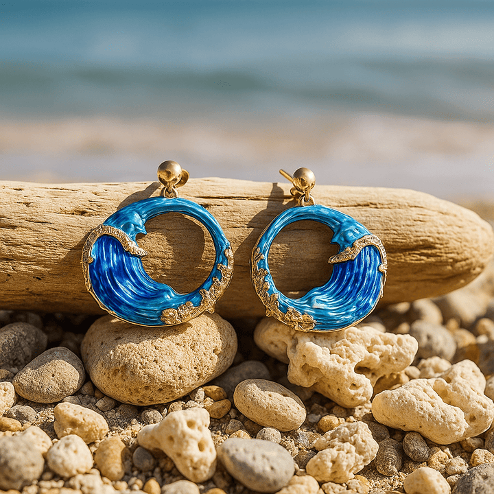 Pendientes Mette: Elegancia Artesanal Pintados a Mano para Brillar en Cada Ocasión