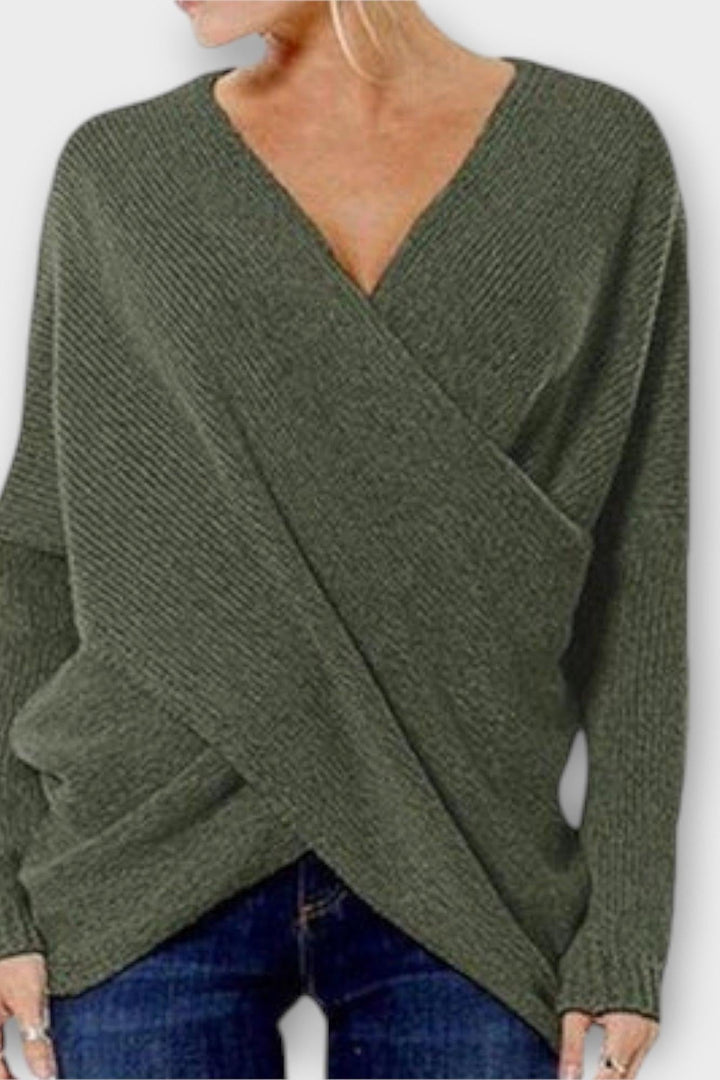 Olivia | Blusa de V con Lazo