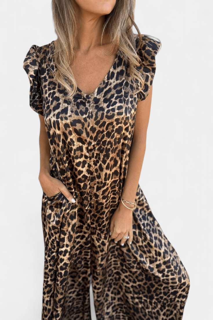 Ronja Leopard Print Jumpsuit - Unleash Your Wild Side with Effortless Style