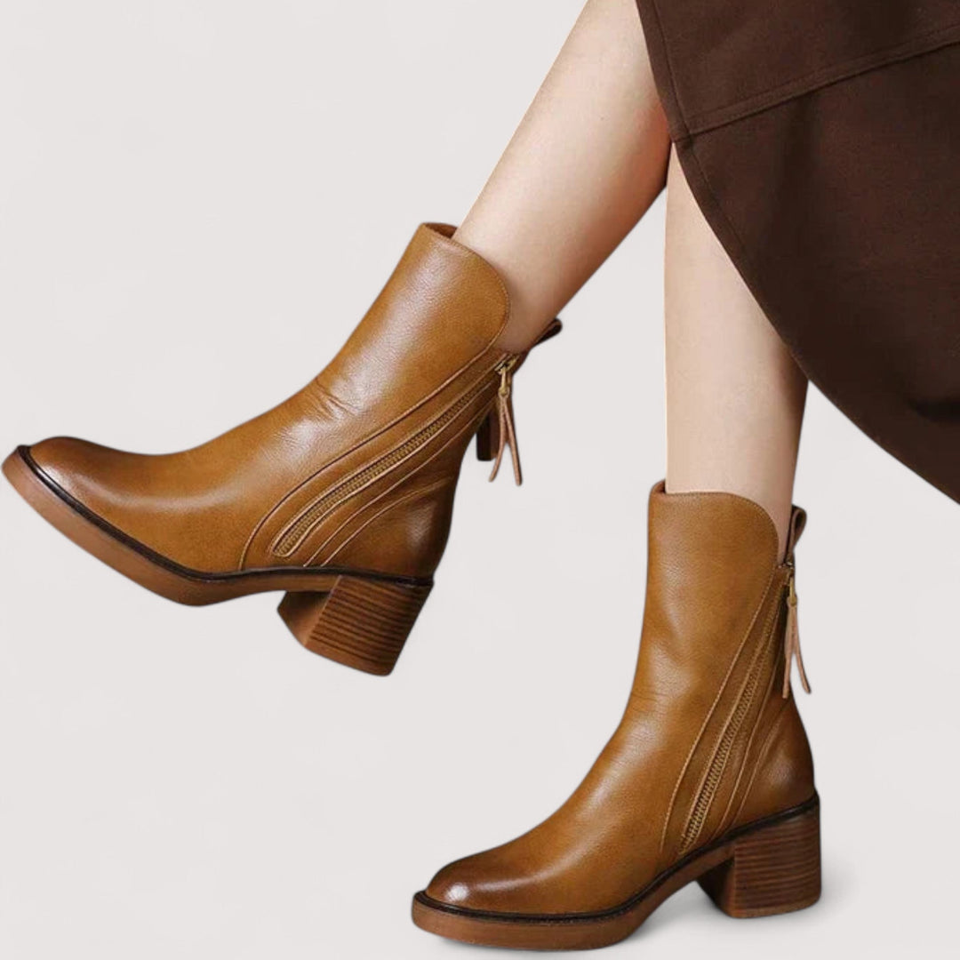 Adriana - Botines de cuero elegantes para un estilo sofisticado y cómodo en cada paso