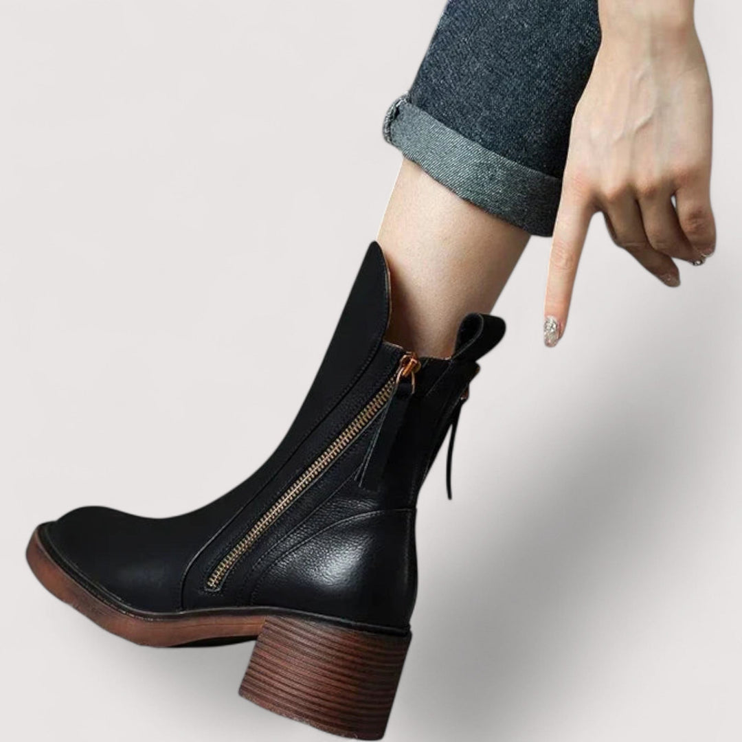 Adriana - Botines de cuero elegantes para un estilo sofisticado y cómodo en cada paso