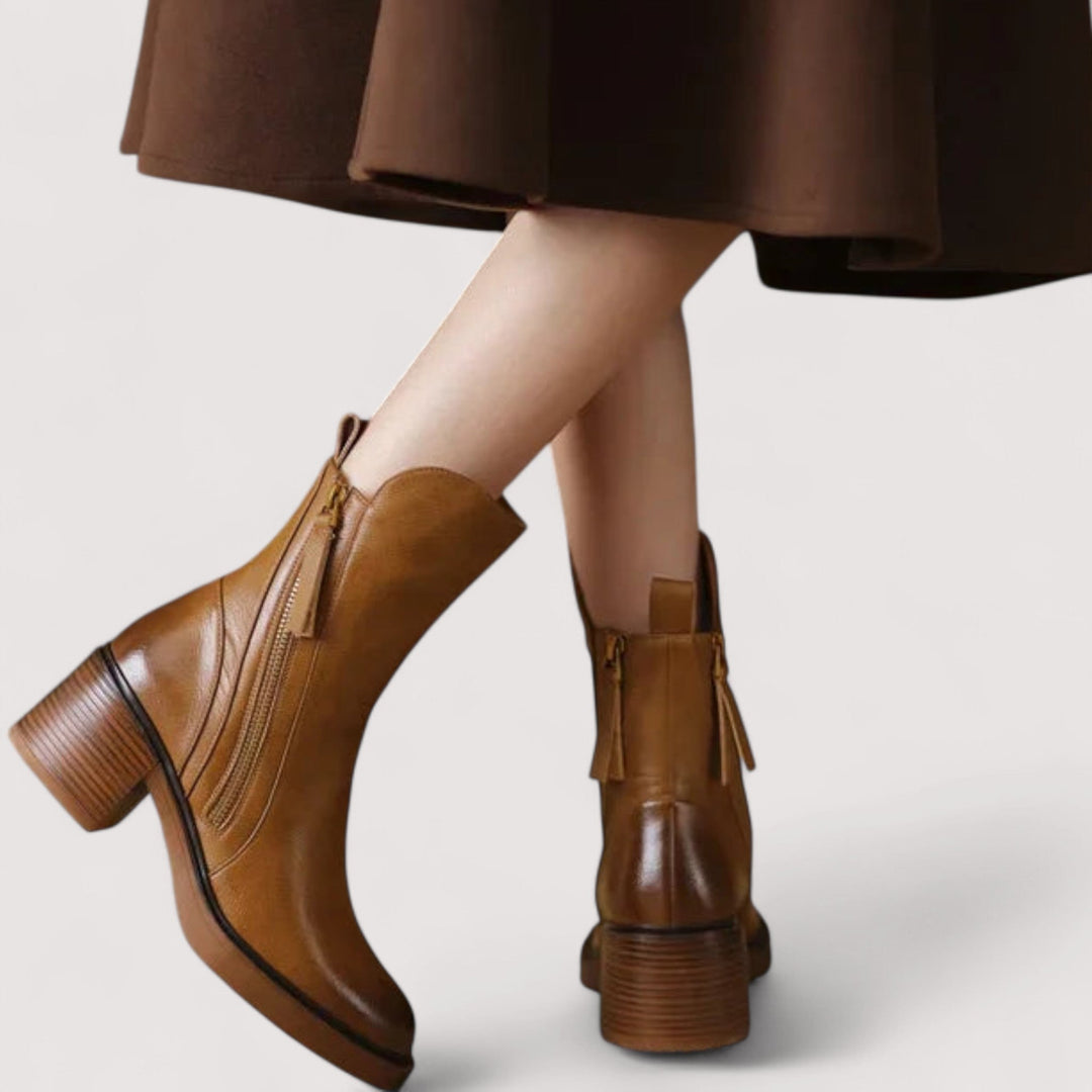 Adriana - Botines de cuero elegantes para un estilo sofisticado y cómodo en cada paso