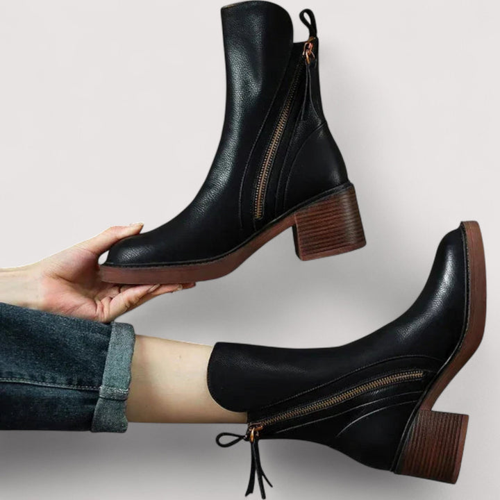 Adriana - Botines de cuero elegantes para un estilo sofisticado y cómodo en cada paso