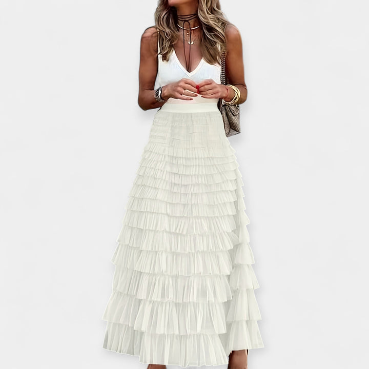 Senja Elegant Midi Skirt - Effortless Style for Every Occasion