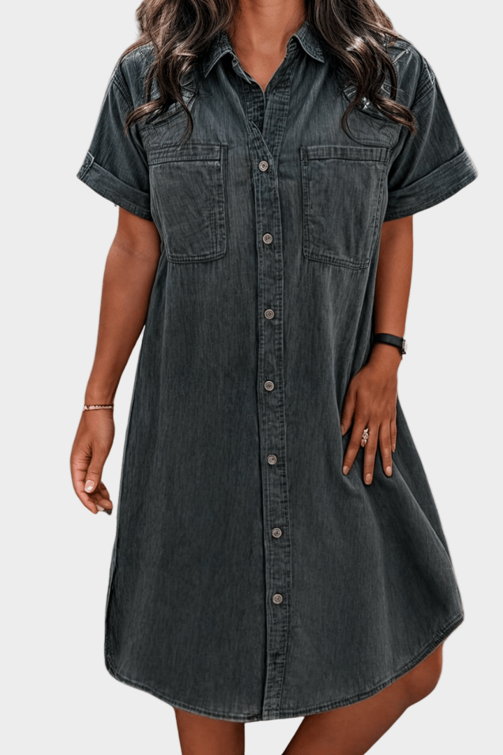 Transform Your Look with Solveig's Stylish Denim Dress - Effortless Fashion for Every Occasion