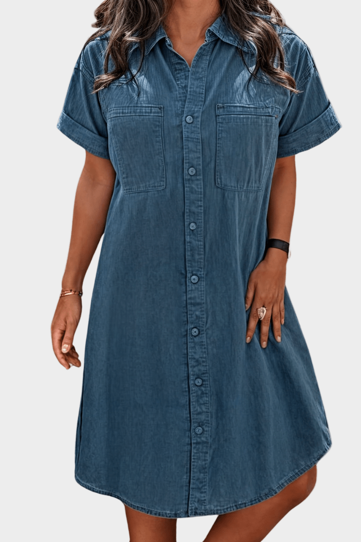 Transform Your Look with Solveig's Stylish Denim Dress - Effortless Fashion for Every Occasion