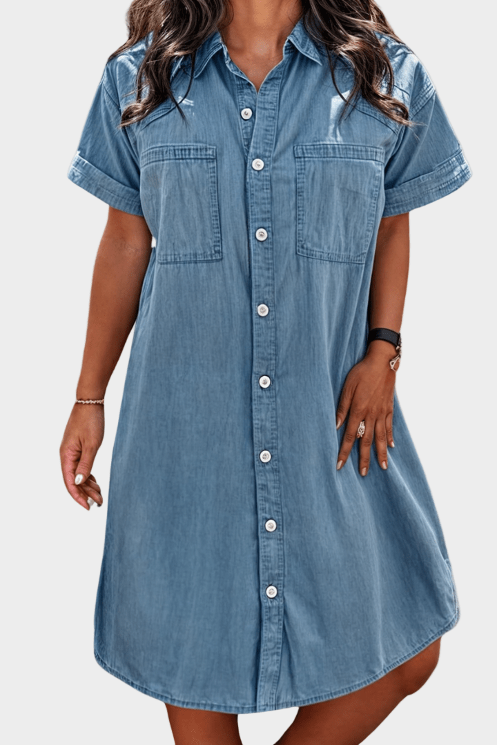 Transform Your Look with Solveig's Stylish Denim Dress - Effortless Fashion for Every Occasion