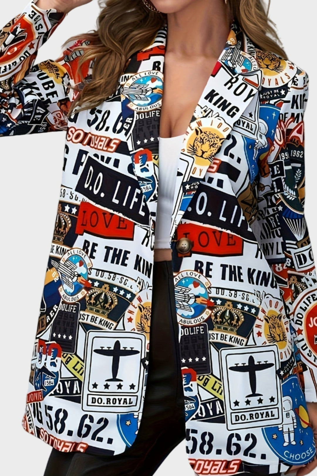 Tanja Graffiti Blazer – Elevate Your Style with Unique Artistry and Effortless Chic