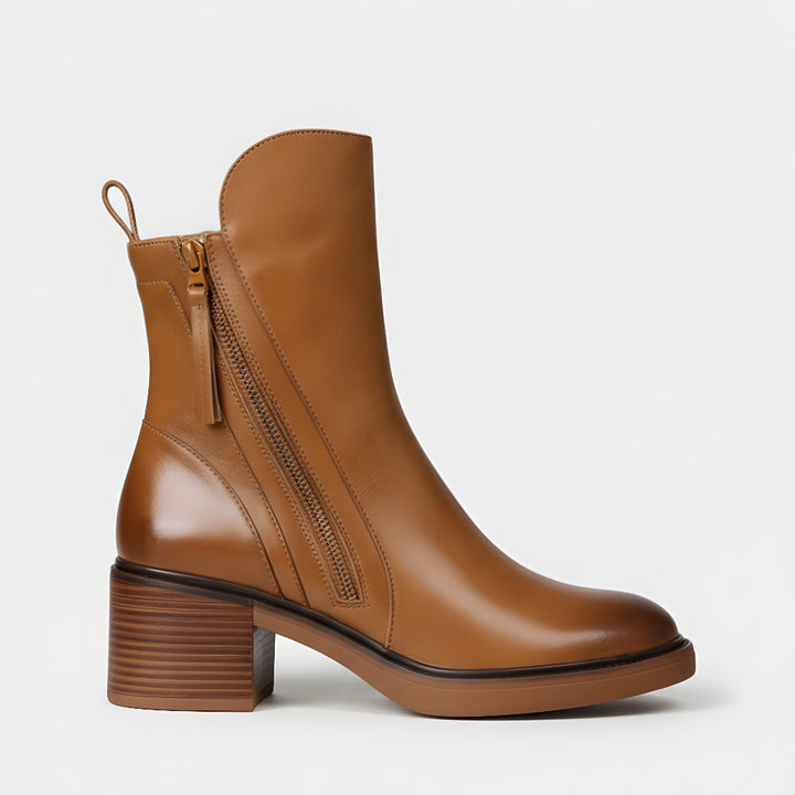 Adriana - Botines de cuero elegantes para un estilo sofisticado y cómodo en cada paso