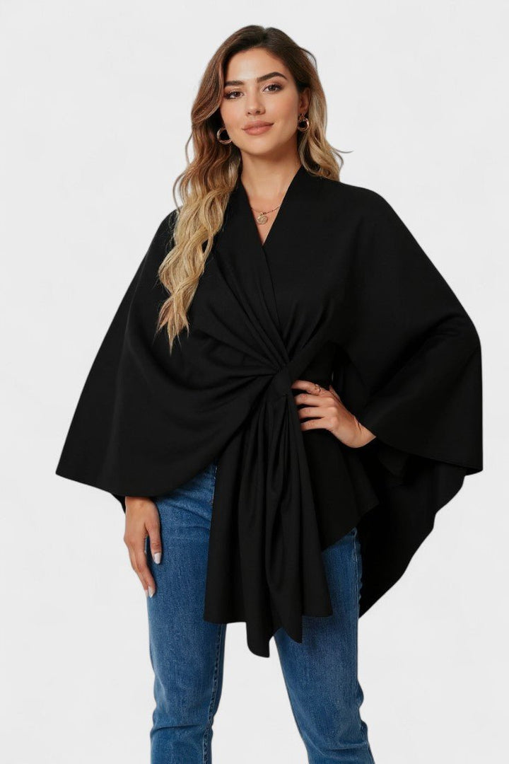 Yvette Elegant Draped Poncho - Effortless Style and Comfort for Any Occasion