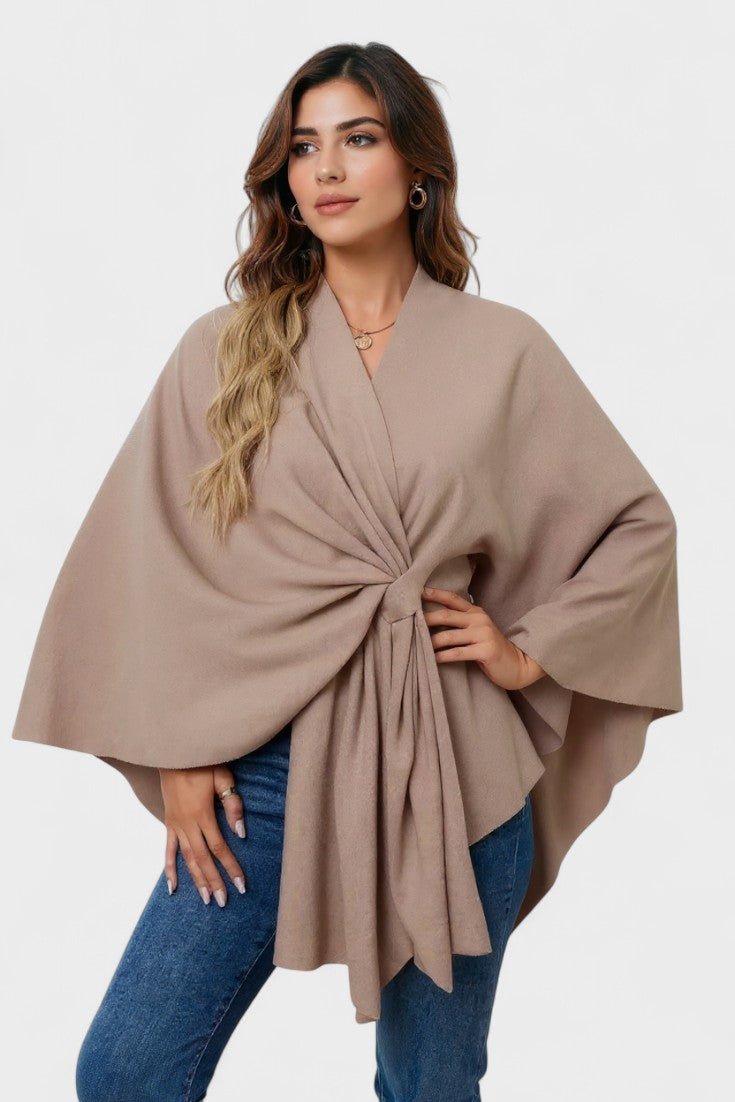 Yvette Elegant Draped Poncho - Effortless Style and Comfort for Any Occasion