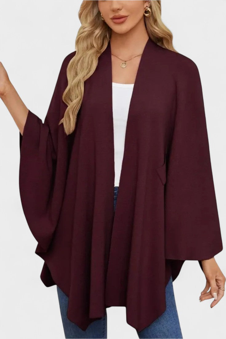 Yvette Elegant Draped Poncho - Effortless Style and Comfort for Any Occasion
