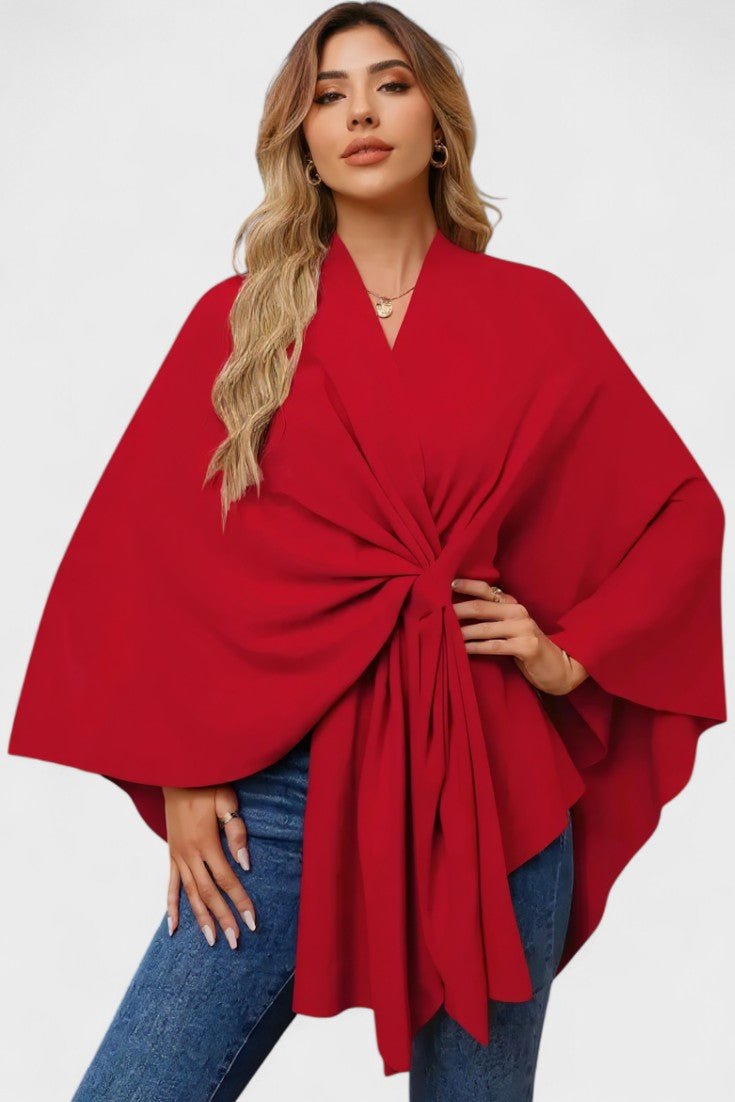 Yvette Elegant Draped Poncho - Effortless Style and Comfort for Any Occasion