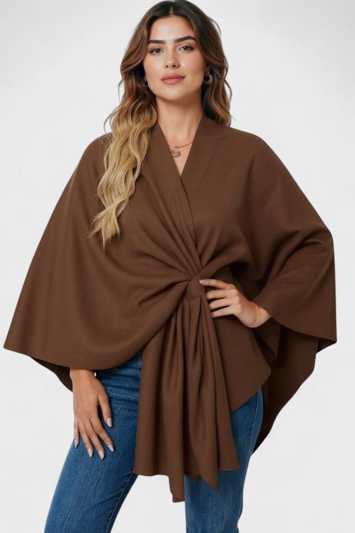 Yvette Elegant Draped Poncho - Effortless Style and Comfort for Any Occasion