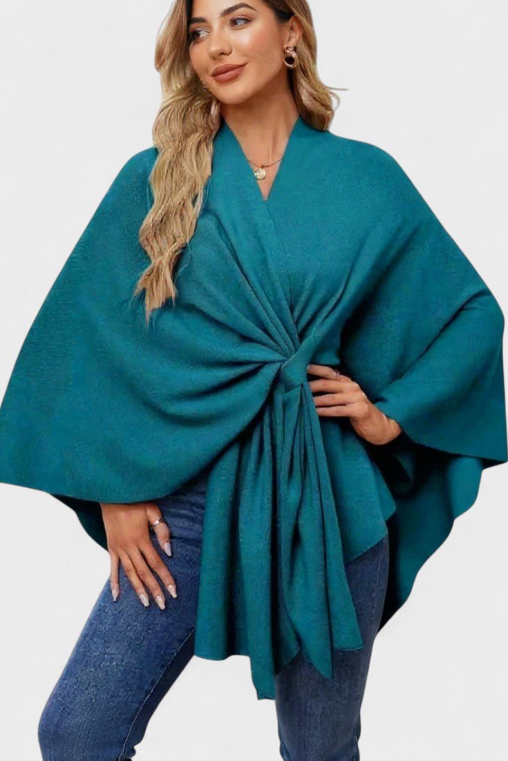 Yvette Elegant Draped Poncho - Effortless Style and Comfort for Any Occasion